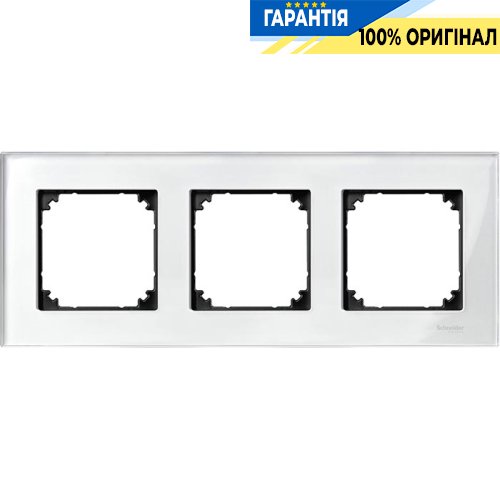 Рамка стекло M-Elegance 3-я., «Бриллиант», Merten MTN404319