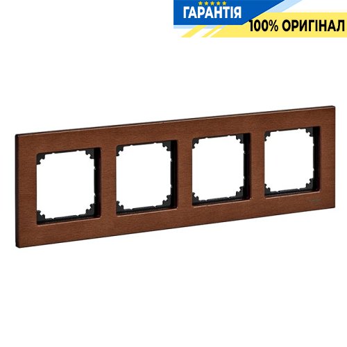 Рамка дерево 4-а, «Вишня», Merten M-Elegance MTN4054-3472