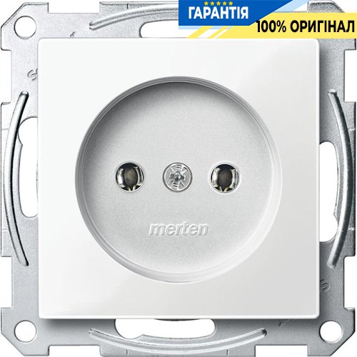 Розетка без заземления винтовой зажим Merten SM MTN2001-0319 полярно-белый