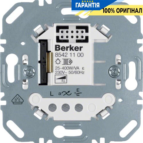 Кнопочный диммер, 25-400Вт, 230В Berker 85421100