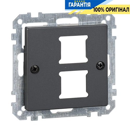 Панель розеток RJ11/RJ45, 2-я Merten SM MTN291214 антрацит
