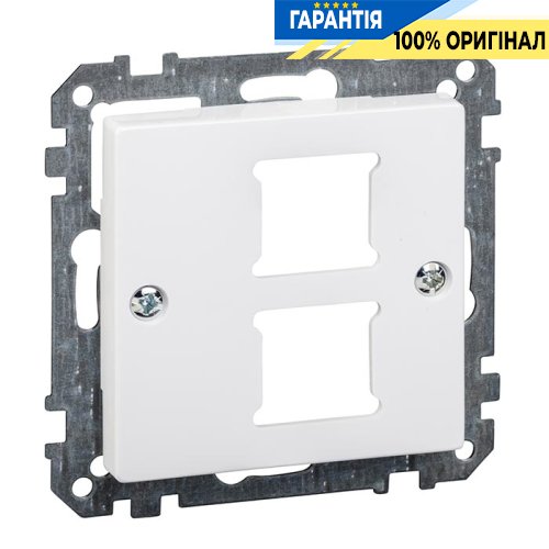 Панель розеток RJ11 / RJ45, 2-а Merten SM MTN291625 активний білий