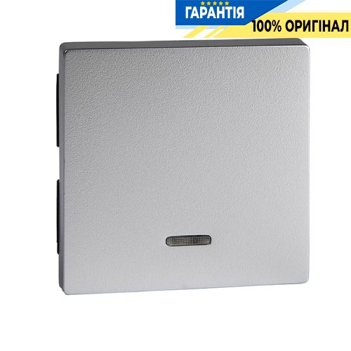 Клавиша 1-я с подсветкой, Merten SM MTN431060 алюминий