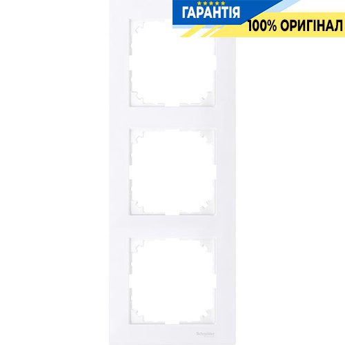 Рамка 3-постовая Merten M-PURE MTN4030-3625 активный белый
