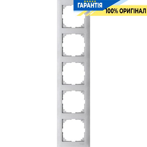 Рамка 5-постовая Merten M-PURE MTN4050-3660 алюминий