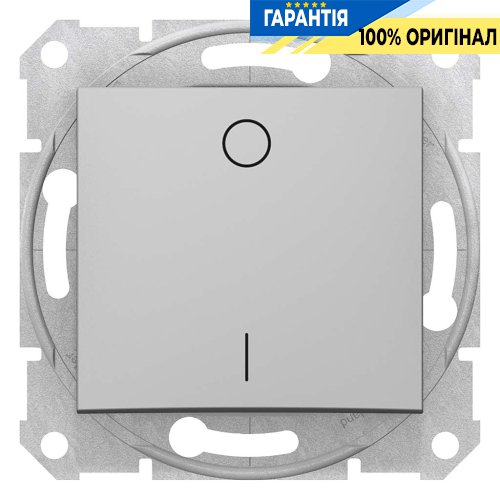 Выключатель 1-кл двухполюсный цвет алюминий Schneider Electric SDN0200160