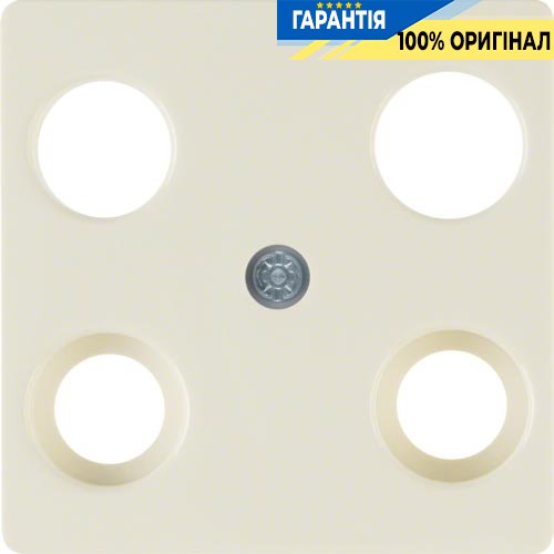 Накладка для антенной розетки 4 отв., белая S.1/ARSYS Berker 148302