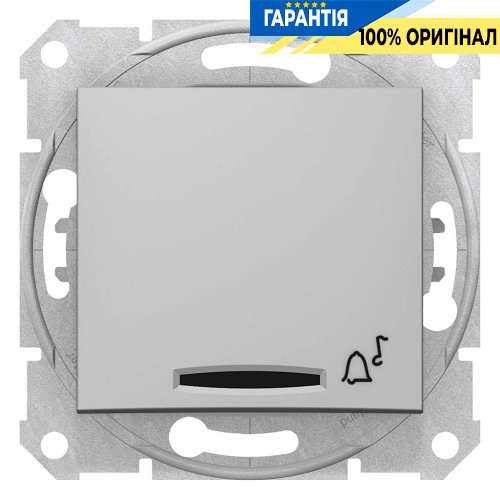 Кнопка "Звонок" с подсветкой цвет алюминий Schneider Electric SDN1600460