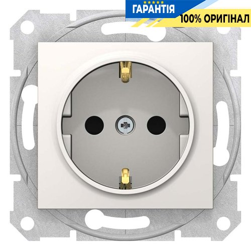 Розетка с з/к со шторками (цвет слоновая кость) Sedna Schneider Electric SDN3000123