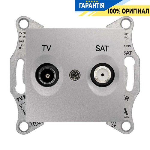 Розетка TV/SAT прохідна (алюміній) Schneider Electric SDN3401960