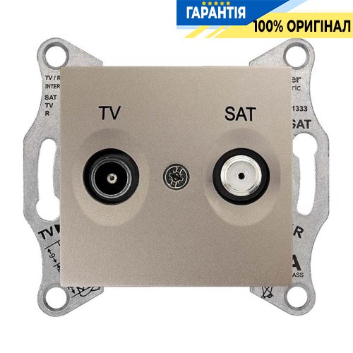 Розетка проходная TV/SAT цвет титан «Sedna» Schneider Electric SDN3401968