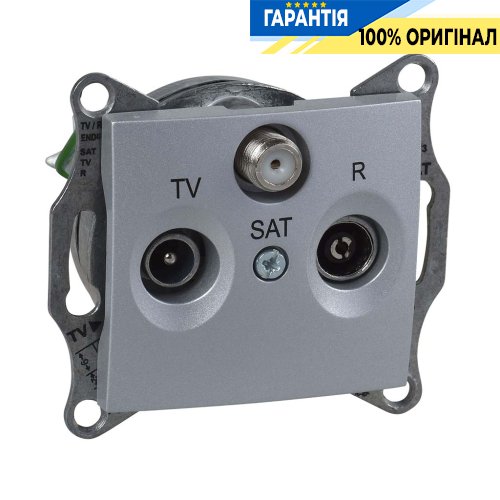 Розетка TV/SAT кінцева (алюміній) Schneider Electric Sedna SDN3501360