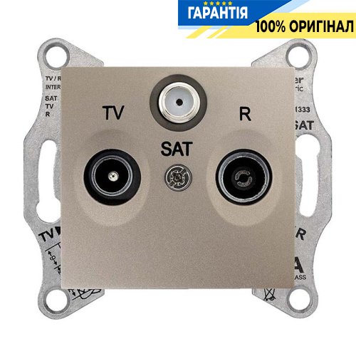 Розетка конечная TV/R/SAT цвет титан «Sedna» Schneider Electric SDN3501368