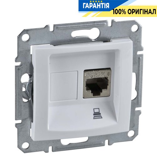 Розетка компьютерная UTP цвет белый Sedna Schneider Electric SDN4300121