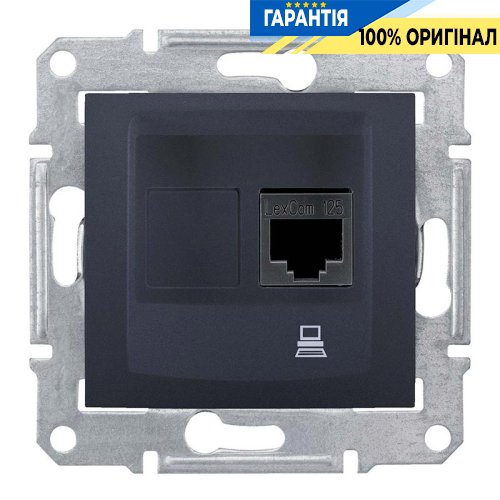 Комп'ютерна розетка графіт «Sedna» Schneider Electric SDN4300170