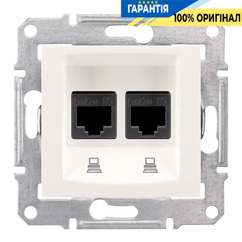 Розетка компьютерная 2-а цвет слоновая кость Sedna Schneider Electric SDN4800123