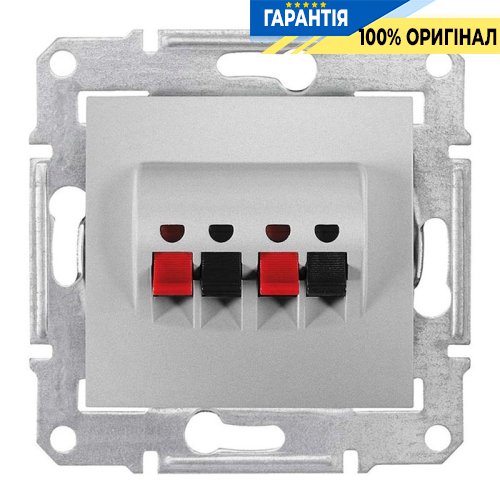 Розетка для динамиков «стерео» Sedna, цвет алюминий Schneider Electric SDN5400160