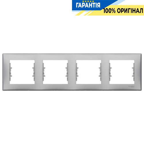 Рамка 4-а (алюміній) Schneider Electric Sedna SDN5800760