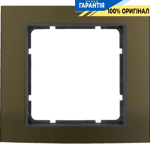 Рамка 1-а коллекция B.3, цвет «коричневый/антрацит матовый», Berker 10113001
