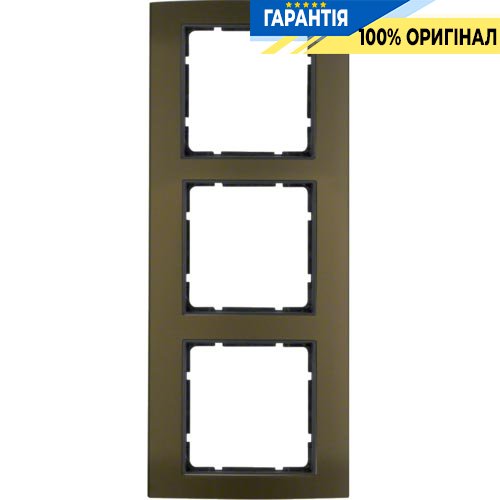 Рамка 3-а коллекция B.3, цвет «коричневый/антрацит матовый», Berker 10133001
