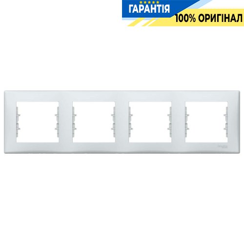 Рамка горизонтальна 4-а (сірий) «Sedna» Schneider Electric SDN5800733
