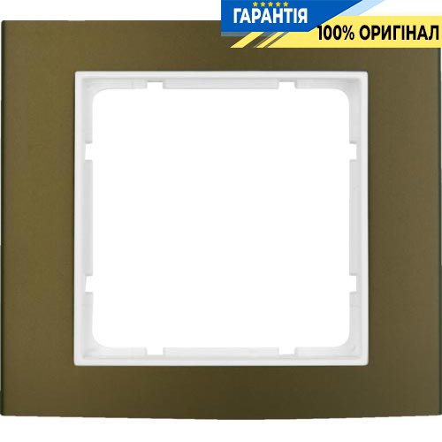 Рамка 1-а коллекция B.3, цвет «коричневый/полярно белый», Berker 10113021
