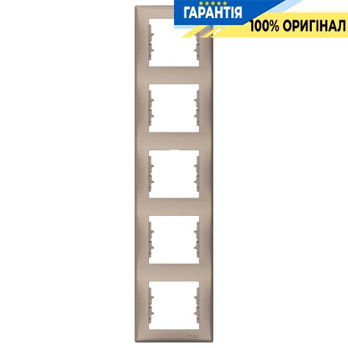 Рамка 5-а вертикальна (титан) «Sedna» Schneider Electric SDN5801568