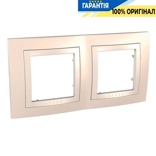 Рамка 2-а Schneider Electric Unica Basic MGU2.004.559, Крем/Слонова кістка