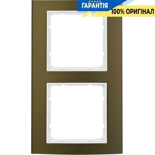 Рамка 2-а колекція B.3, колір «коричневий / полярно білий», Berker 10123021