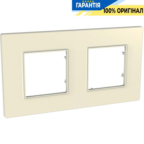 Рамка 2-а Schneider Electric Quadro Unica MGU2.704.16, Камінь