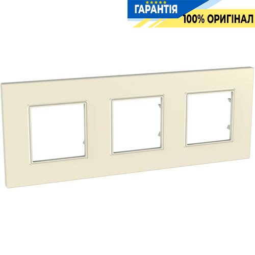 Рамка 3-я Unica Schneider Electric MGU2.706.16, «Quadro» цвет Камень