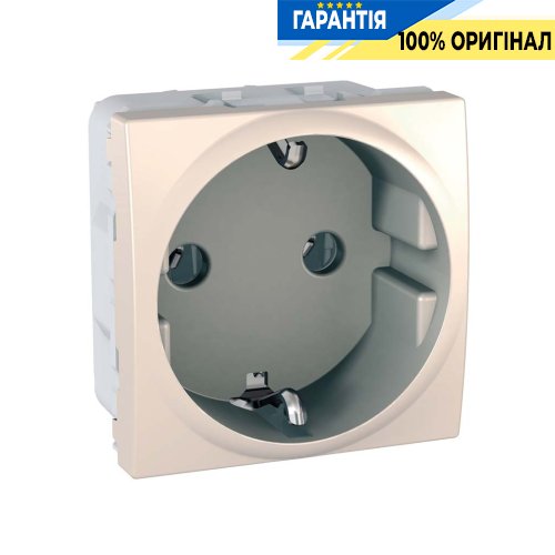 Розетка електрична з заземленням Schneider Electric Unica MGU3.036.25, Слонова кістка