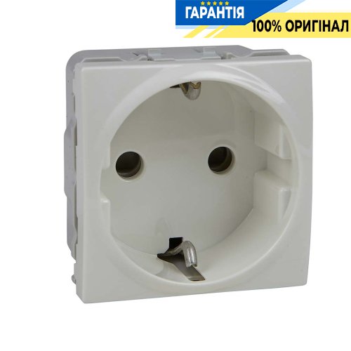 Розетка с «защитными шторками» Unica слоновая кость Schneider Electric MGU3.037.25