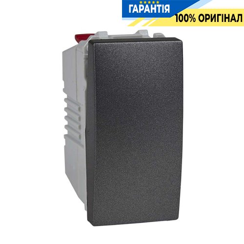 Вимикач прохідний 1-кл, 1-м. Schneider Electric Unica MGU3.103.12, Графіт