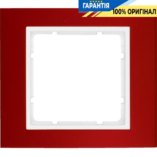 Рамка 1-а коллекция B.3, цвет «красный/полярно белый», Berker 10113022