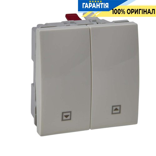 Вимикач 2-кл 2-м. "Жалюзі" Schneider Electric Unica MGU3.208.25, Слонова кістка