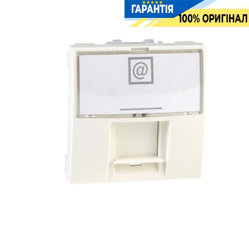 Розетка компьютерная RJ-45. UTP кат.5e 2-модуля. «Unica» слоновая кость Schneider Electric MGU3.411.25