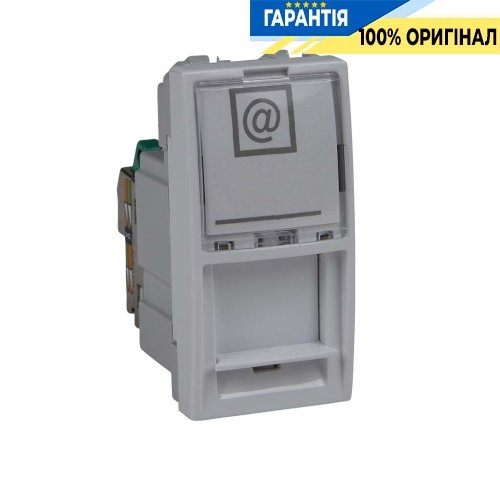 Розетка комп'ютерна RJ-45. FTP кат.5e 1-модуль. Schneider Electric Unica MGU3.412.18, Білий