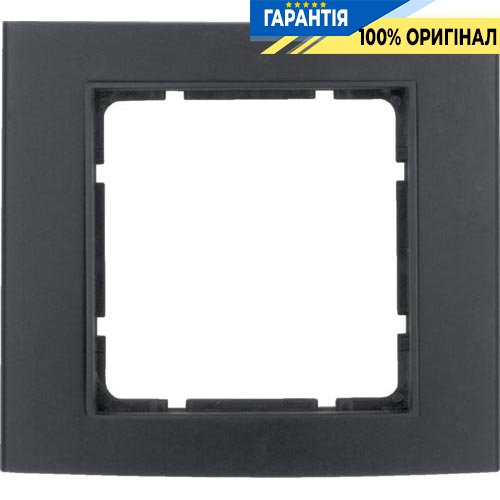Рамка 1-а коллекция B.3, цвет «черный/антрацит матовый», Berker 10113005