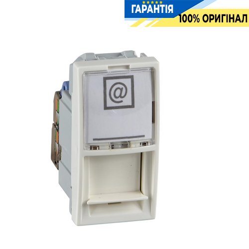 Розетка компьютерная RJ-45. UTP кат.6 1-модуль. Unica слоновая кость Schneider Electric MGU3.414.25