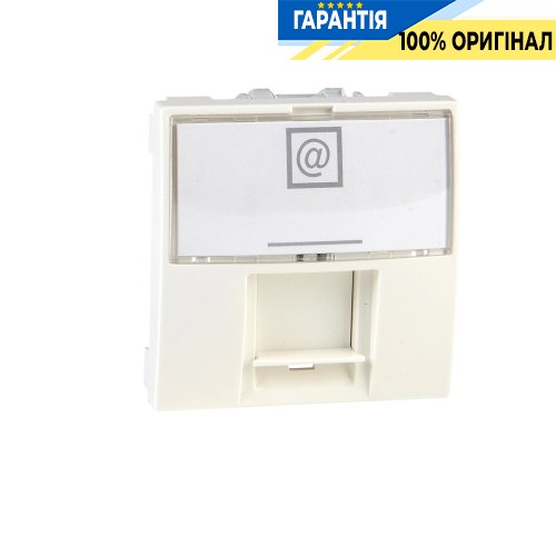 Розетка комп'ютерна RJ-45. UTP кат. 6 2-модуля. Schneider Electric Unica MGU3.415.25, Слонова кістка