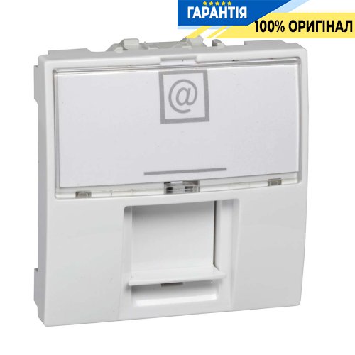 Розетка комп'ютерна RJ-45. FTP кат. 6 2-модуля. Schneider Electric Unica MGU3.417.18, Білий