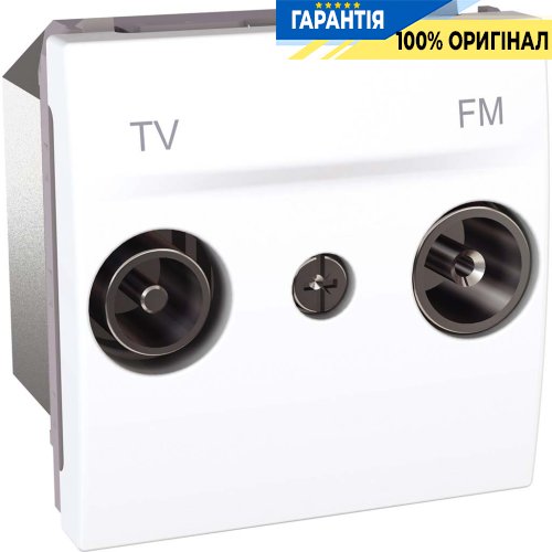 Розетка телевизионная концевая ТV-R 2-м. Unica белый Schneider Electric MGU3.452.18