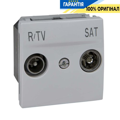 Розетка телевизионная проходная ТV-R-SAT 2-м. Unica белый Schneider Electric MGU3.456.18