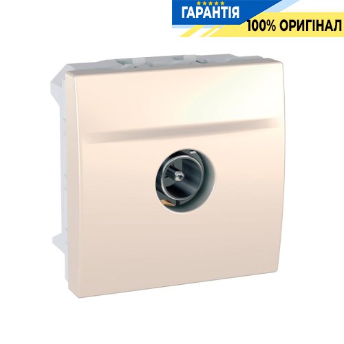 Розетка телевизионная один штырьковый разъем ТV 2-м. Unica слоновая кость Schneider Electric MGU3.462.25