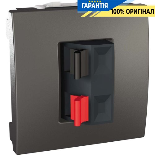 Розетка акустична 2-модуль Schneider Electric Unica MGU3.486.12, графіт