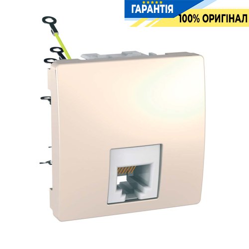 Розетка телефонна RJ-12. 2-м. Schneider Electric Unica MGU3.497.25, Слонова кістка
