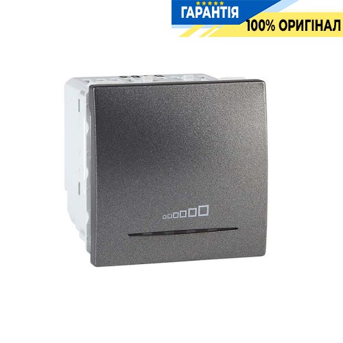 Диммер (светорегулятор) нажимной 400 Вт .2-м. Unica графит Schneider Electric MGU3.515.12
