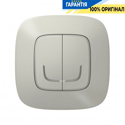 Розумний бездротовий вимикач 2-кл. Legrand Valena Allure with Netatmo 752787, алюміній