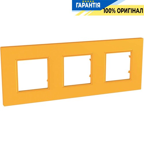 Рамка 3-а Schneider Electric Unica «Quadro» MGU4.706.29, колір Cytrus